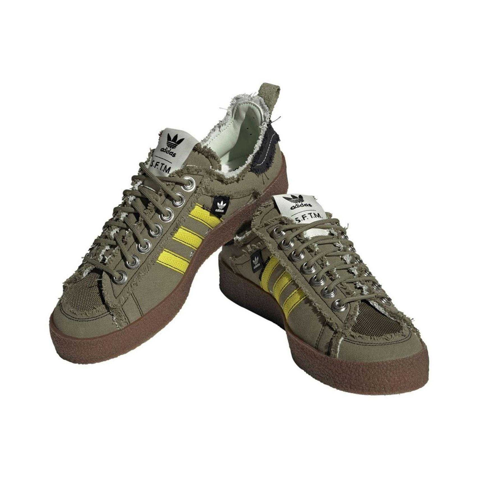 Olive - Pack Shot - Adidas Mens Campus 80s Distressed Trainers