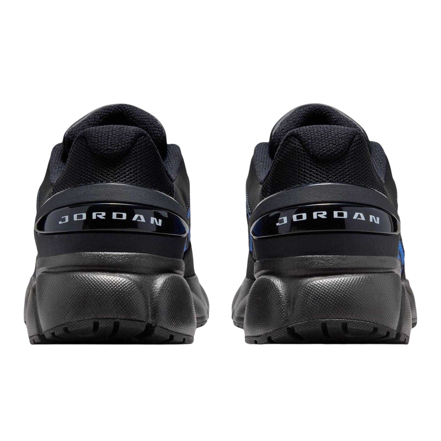 Black-Royal Blue - Back - Jump Childrens-Kids Air Jordan Basketball Shoes