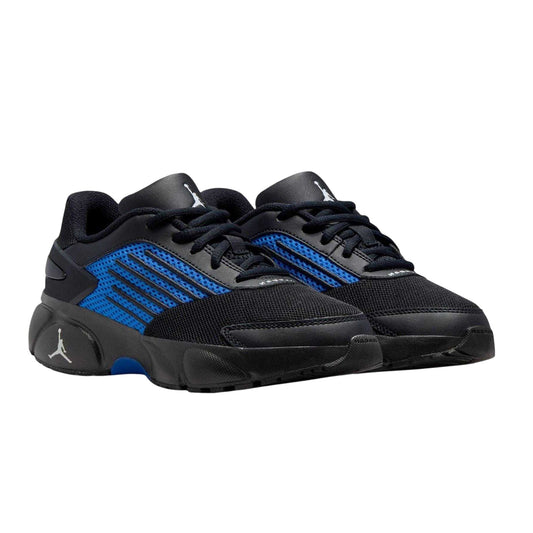 Black-Royal Blue - Front - Jump Childrens-Kids Air Jordan Basketball Shoes