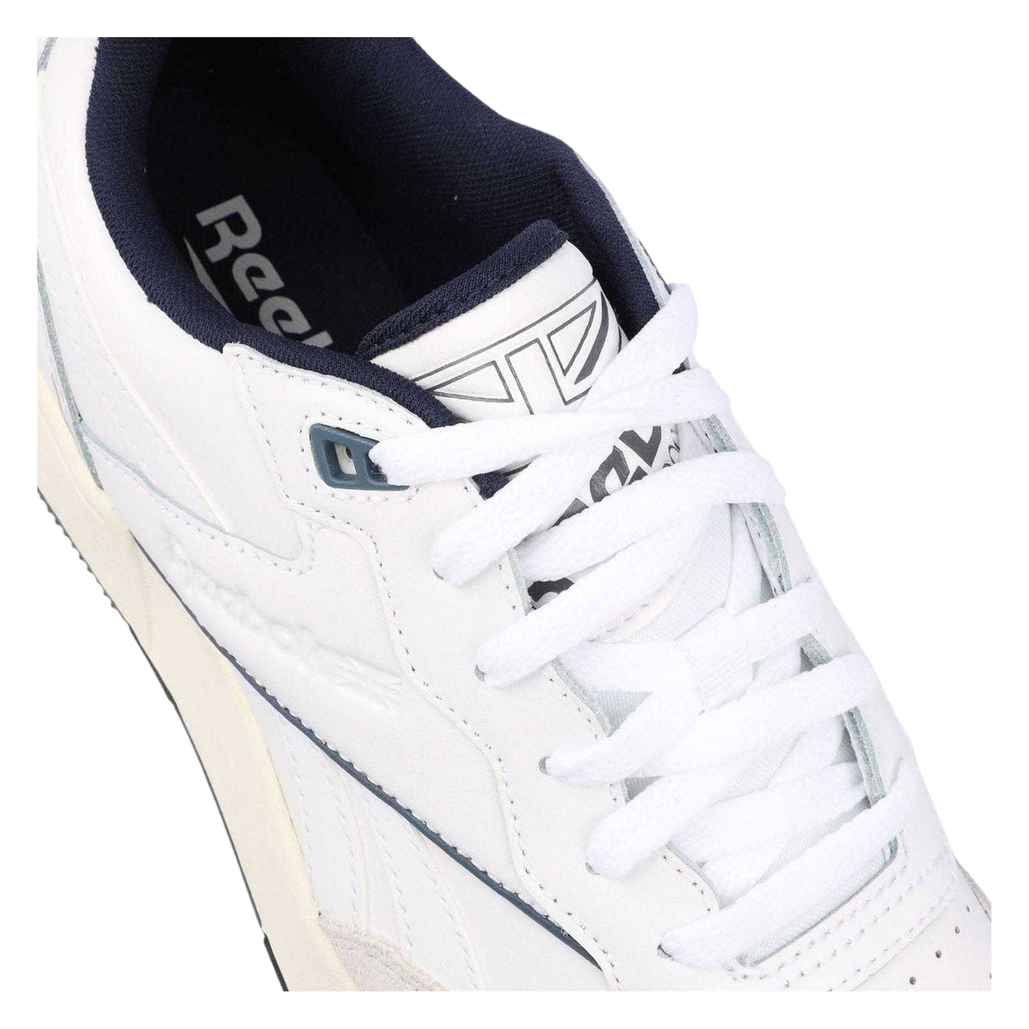 White-Navy - Pack Shot - Reebok Mens BB 4000 II Leather Trainers