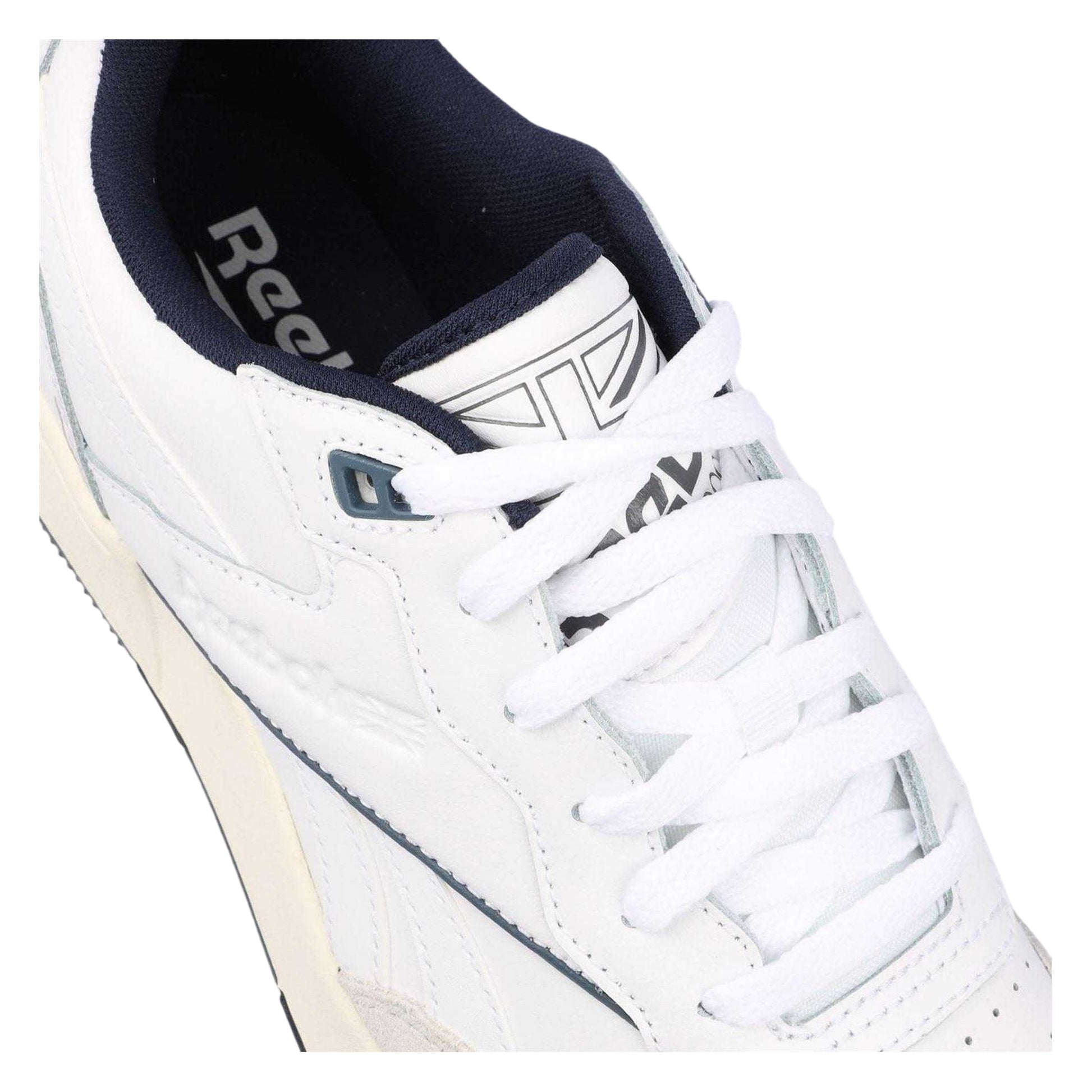 White-Navy - Pack Shot - Reebok Mens BB 4000 II Leather Trainers