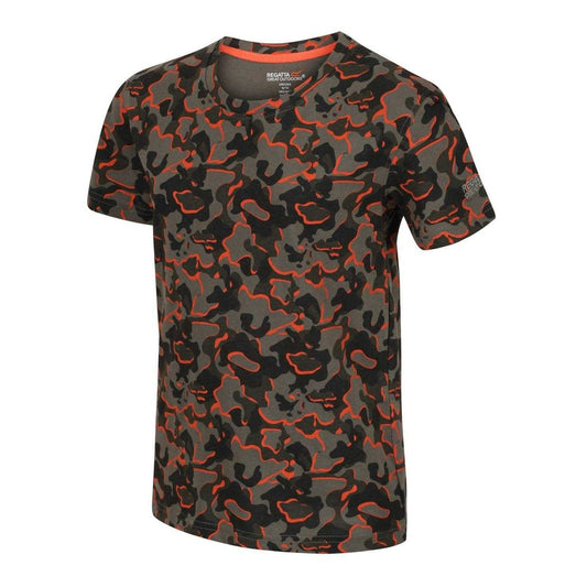 Grape Leaf Camo - Front - Regatta Childrens-Kids T-Shirt