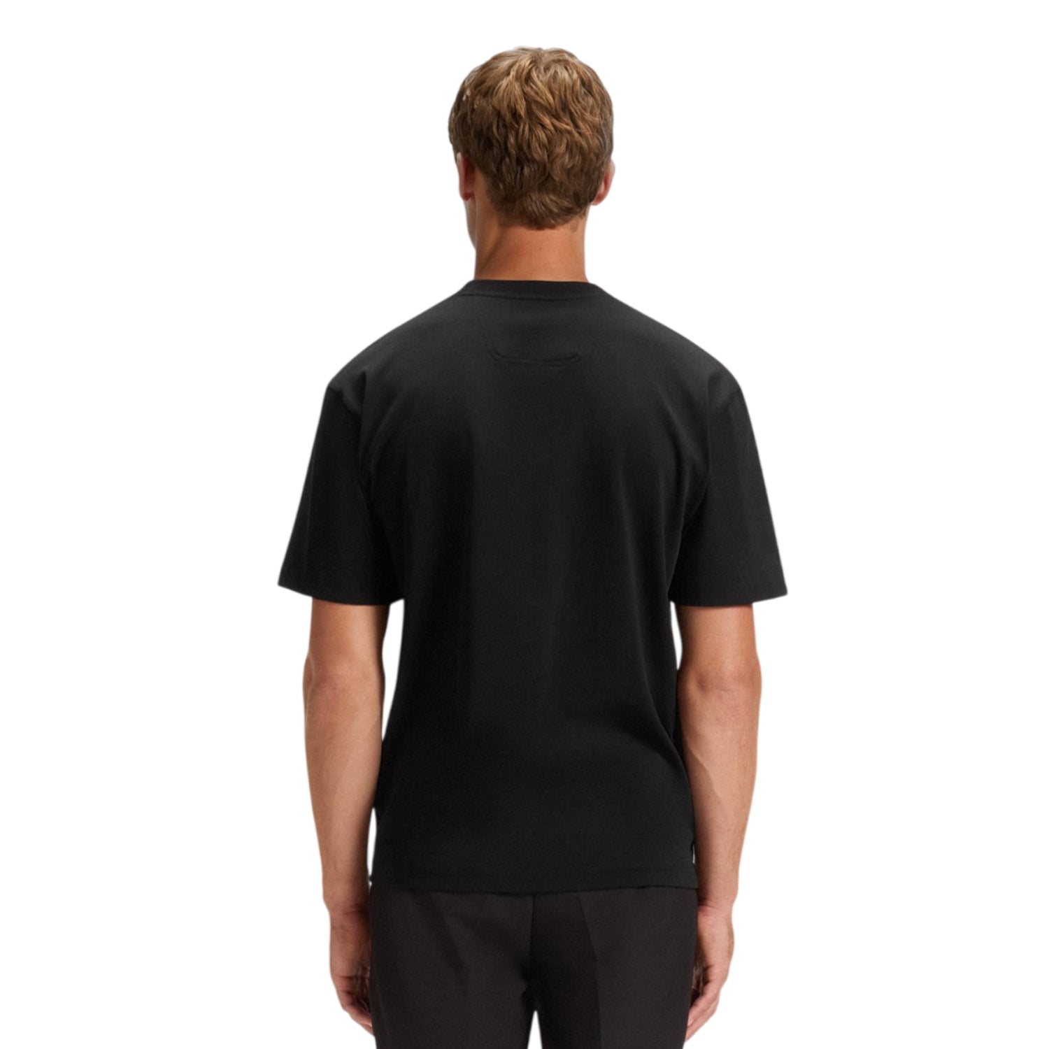 Black - Back - Boss Unisex Adult Monogram Cotton Logo T-Shirt