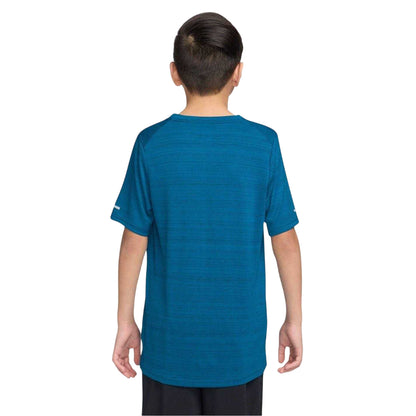 Abyss Blue - Back - Nike Boys Miler Dri-FIT Training Top