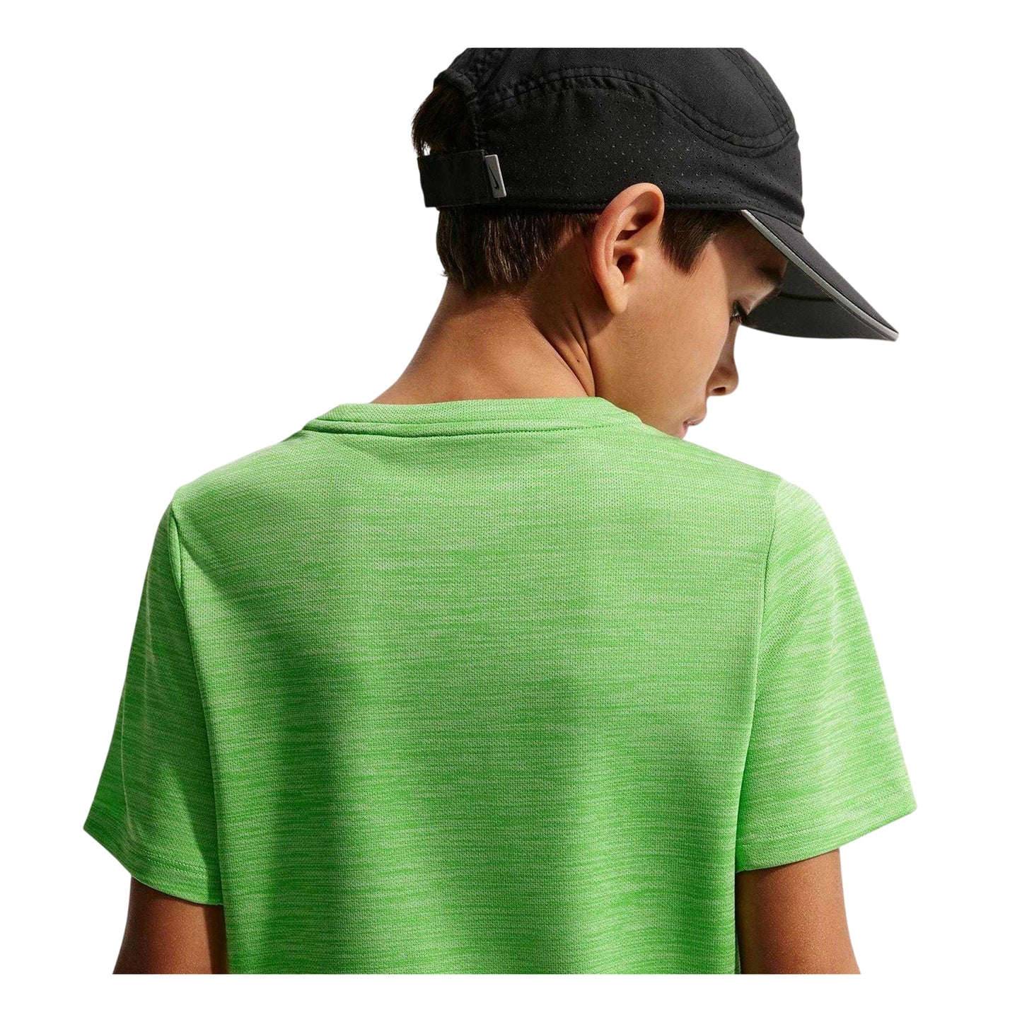Lime - Back - Nike Boys Miler Dri-FIT Training Top
