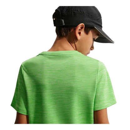 Lime - Back - Nike Boys Miler Dri-FIT Training Top