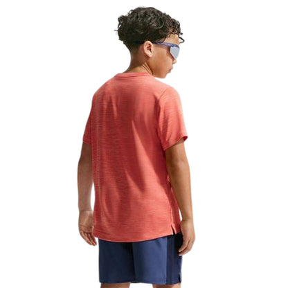 Orange - Back - Nike Boys Miler Dri-FIT Training Top