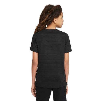 Black - Back - Nike Boys Miler Dri-FIT Training Top