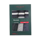 Grey-Blue-Black - Back - Ted Baker Mens Cotton Boxer Shorts (Pack of 3)