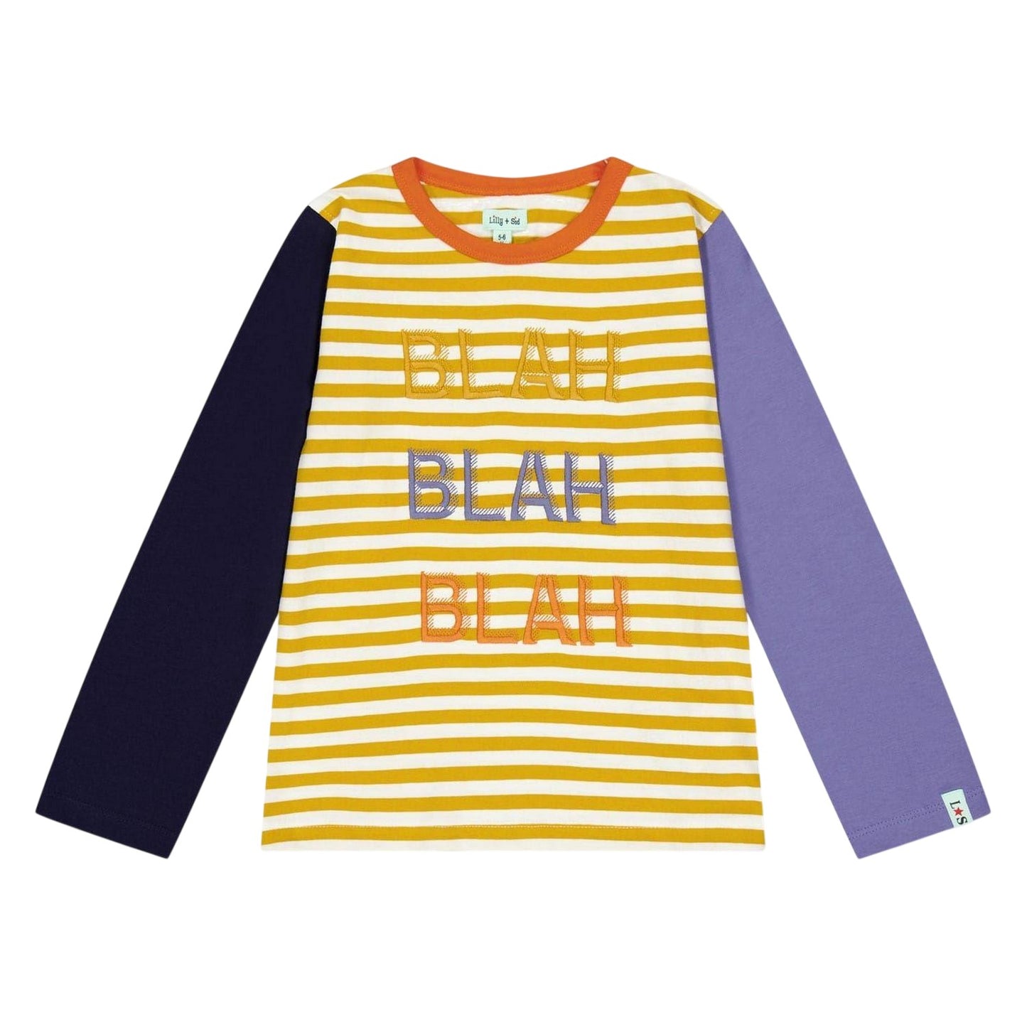 Multicoloured - Front - Lilly & Sid Childrens-Kids Blah Long-Sleeved T-Shirt
