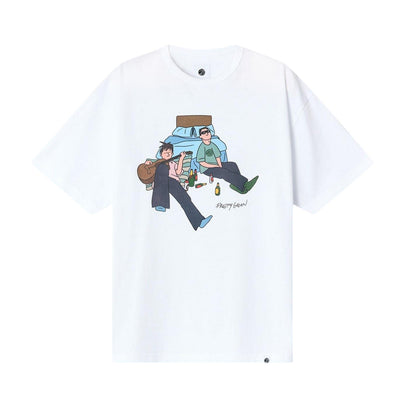 White - Front - Pretty Green Mens Morning After Regular T-Shirt