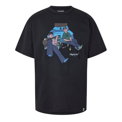 Black - Front - Pretty Green Mens Morning After Regular T-Shirt