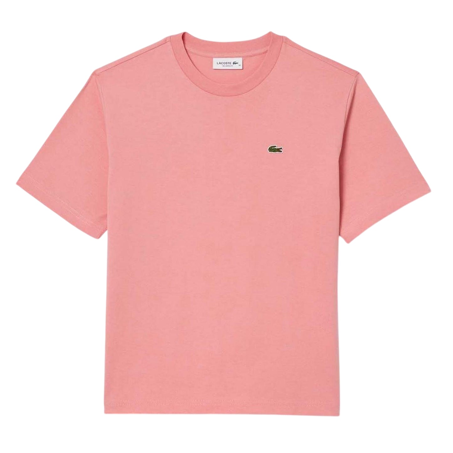 Pink - Front - Lacoste Womens-Ladies Pima Cotton Relaxed Fit T-Shirt