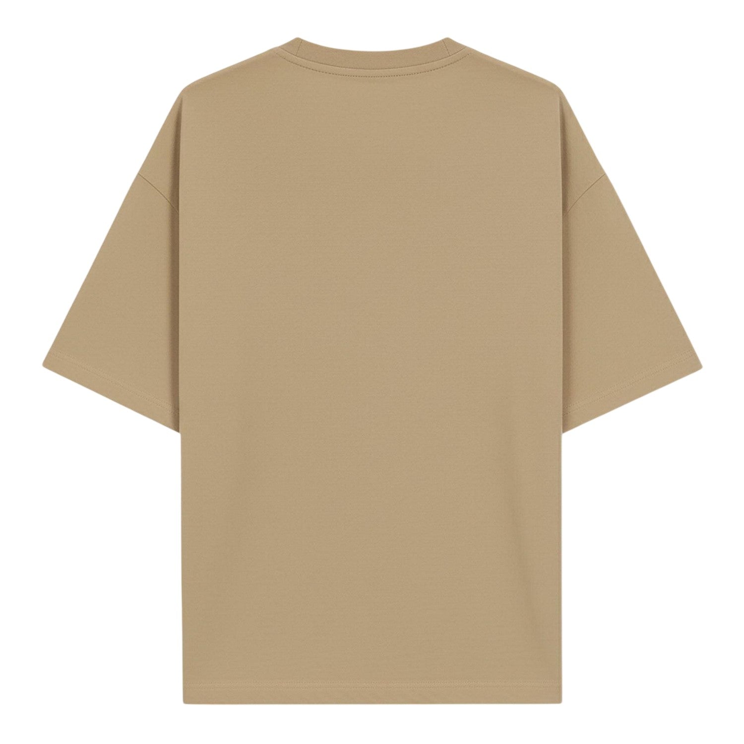 Beige - Back - Hugo Mens Dinkee Logo Oversized T-Shirt