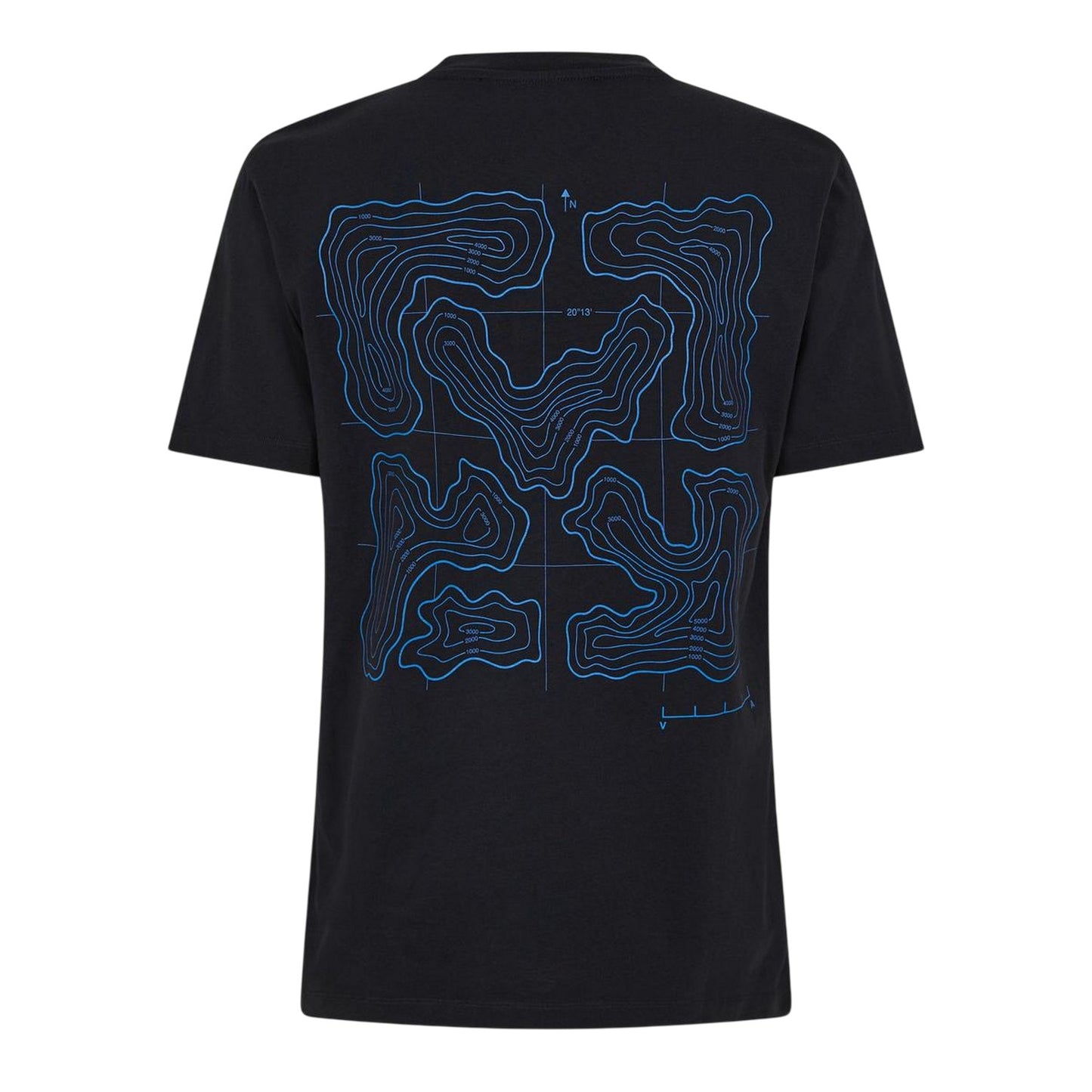 Black-Blue - Back - Off White Mens Cotton Regular T-Shirt