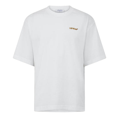 White-Citrus - Front - Off White Unisex Adult Arrow Cotton Skater T-Shirt