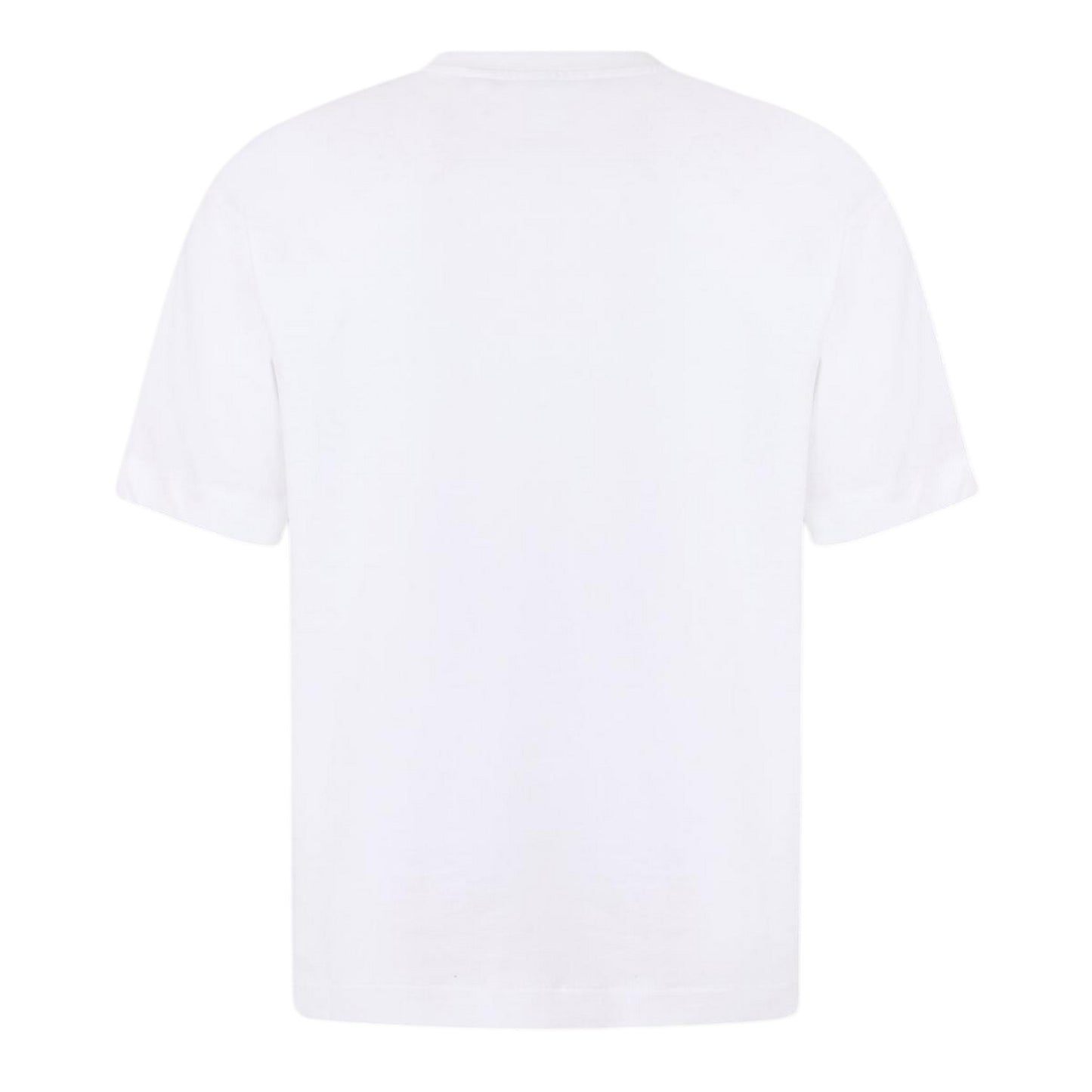 White-True Blue - Back - Off White Unisex Adult Striped Cotton Regular T-Shirt