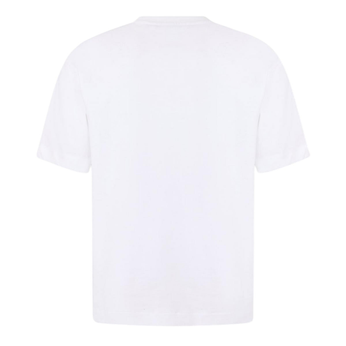 White-True Blue - Back - Off White Unisex Adult Striped Cotton Regular T-Shirt