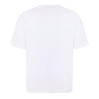 White-True Blue - Back - Off White Unisex Adult Striped Cotton Regular T-Shirt