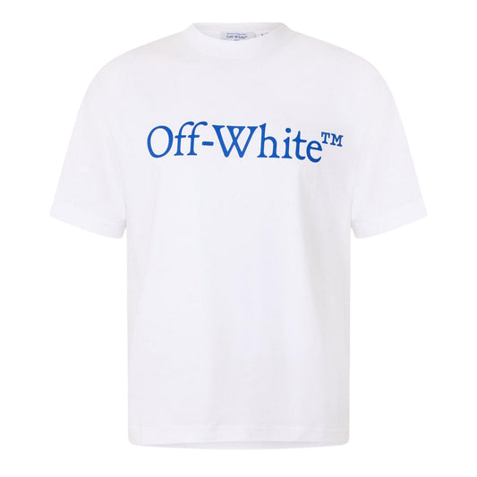 White-True Blue - Front - Off White Unisex Adult Striped Cotton Regular T-Shirt