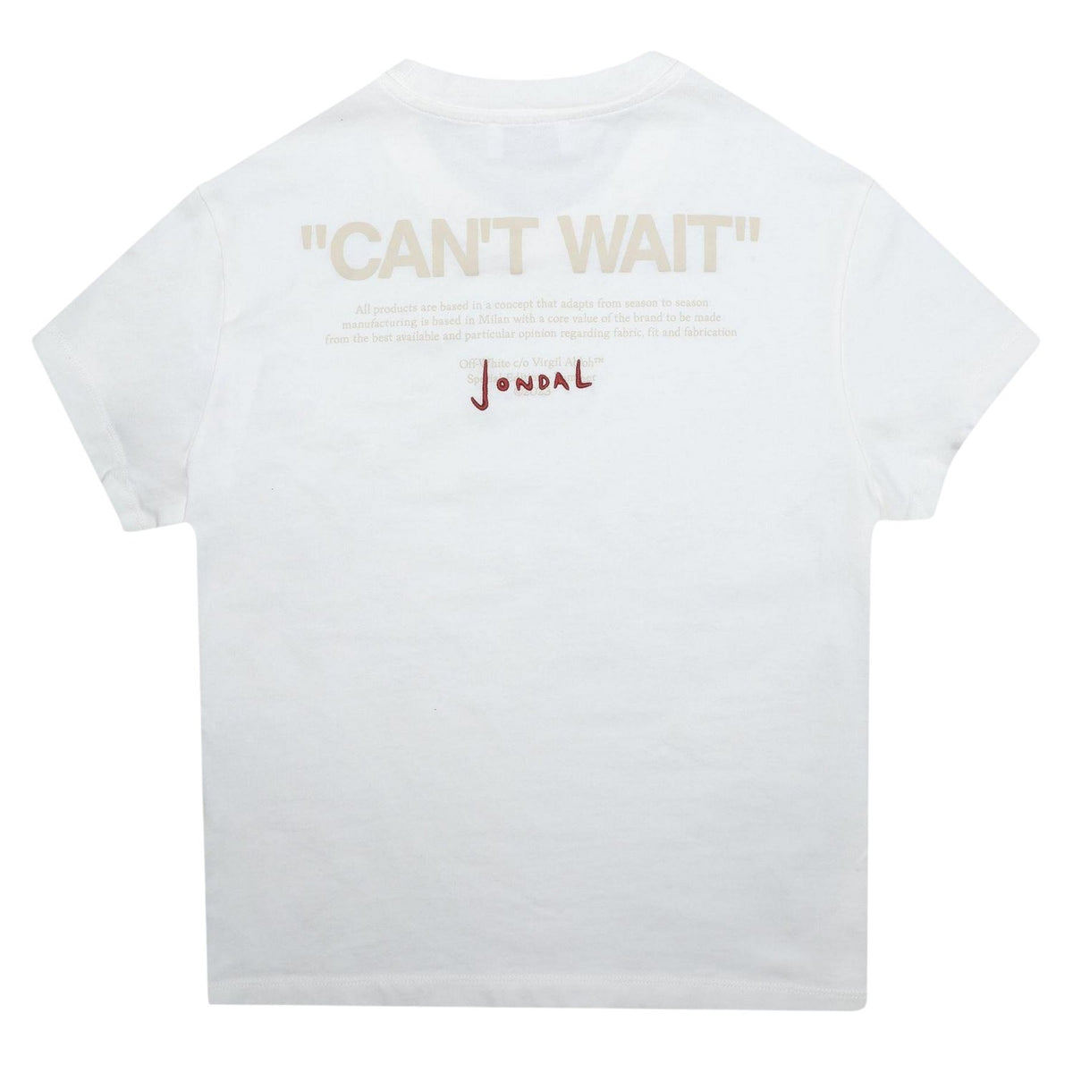 White-beige - Back - Off White Unisex Adult Jondal Back Print Regular T-Shirt