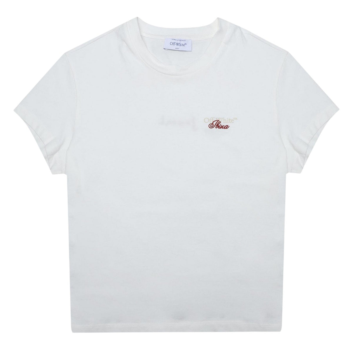 White-beige - Front - Off White Unisex Adult Jondal Back Print Regular T-Shirt