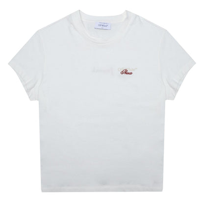 White-beige - Front - Off White Unisex Adult Jondal Back Print Regular T-Shirt