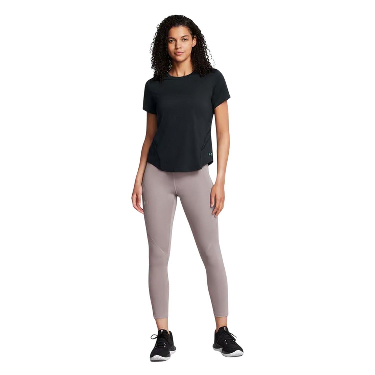 Black - Side - Under Armour Womens-Ladies Elite Vent Loose Fit Training T-Shirt