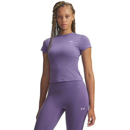 Purple-White - Front - Under Armour Womens-Ladies Motion EMEA Gym Top