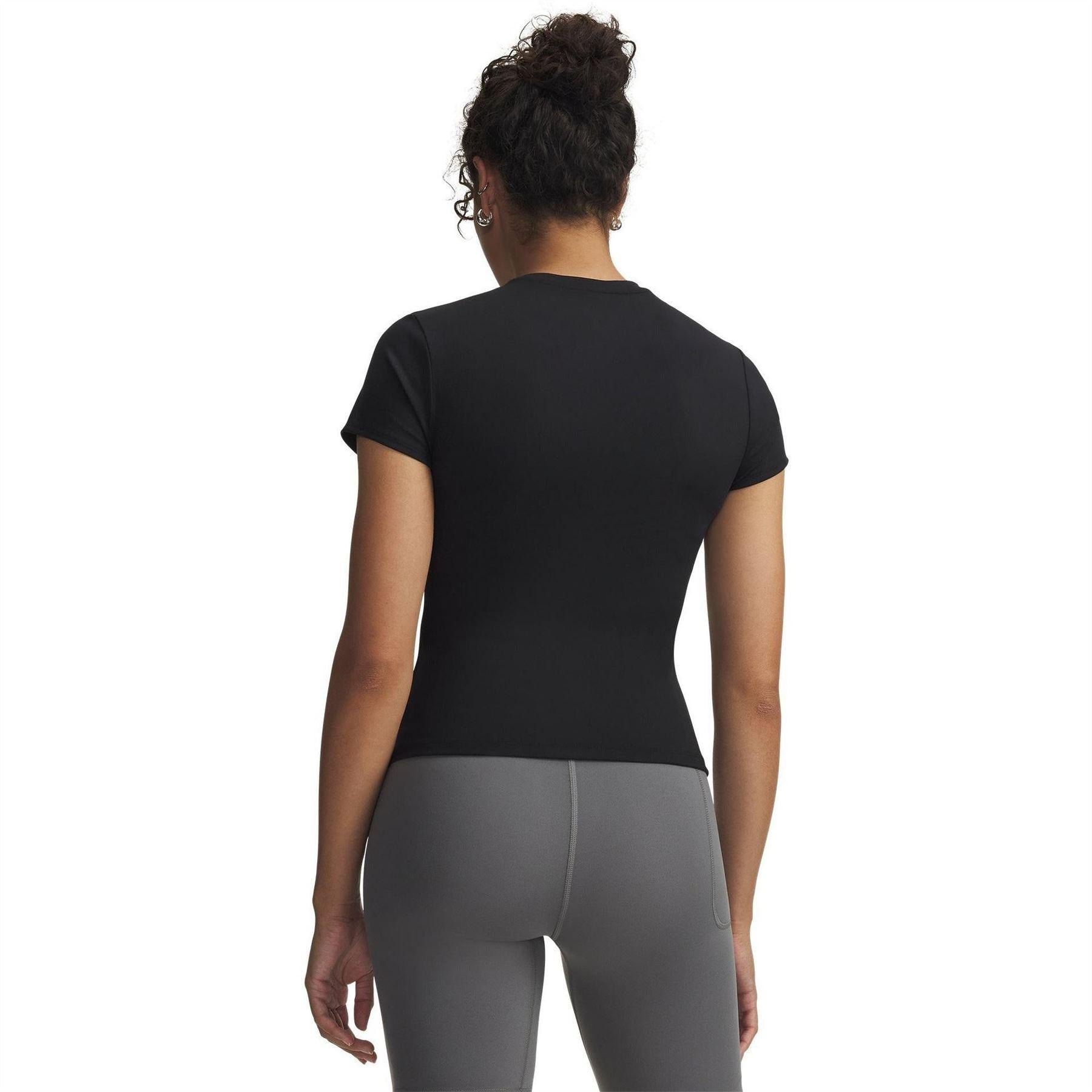 Black - Back - Under Armour Womens-Ladies Motion EMEA Gym Top