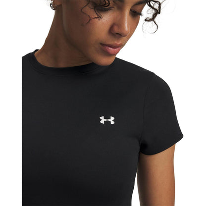 Black - Side - Under Armour Womens-Ladies Motion EMEA Gym Top