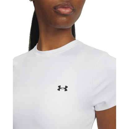 White - Side - Under Armour Womens-Ladies Motion EMEA Gym Top