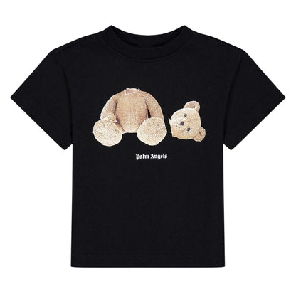 Black-Brown - Front - Palm Angels Childrens-Kids Bear Regular T-Shirt