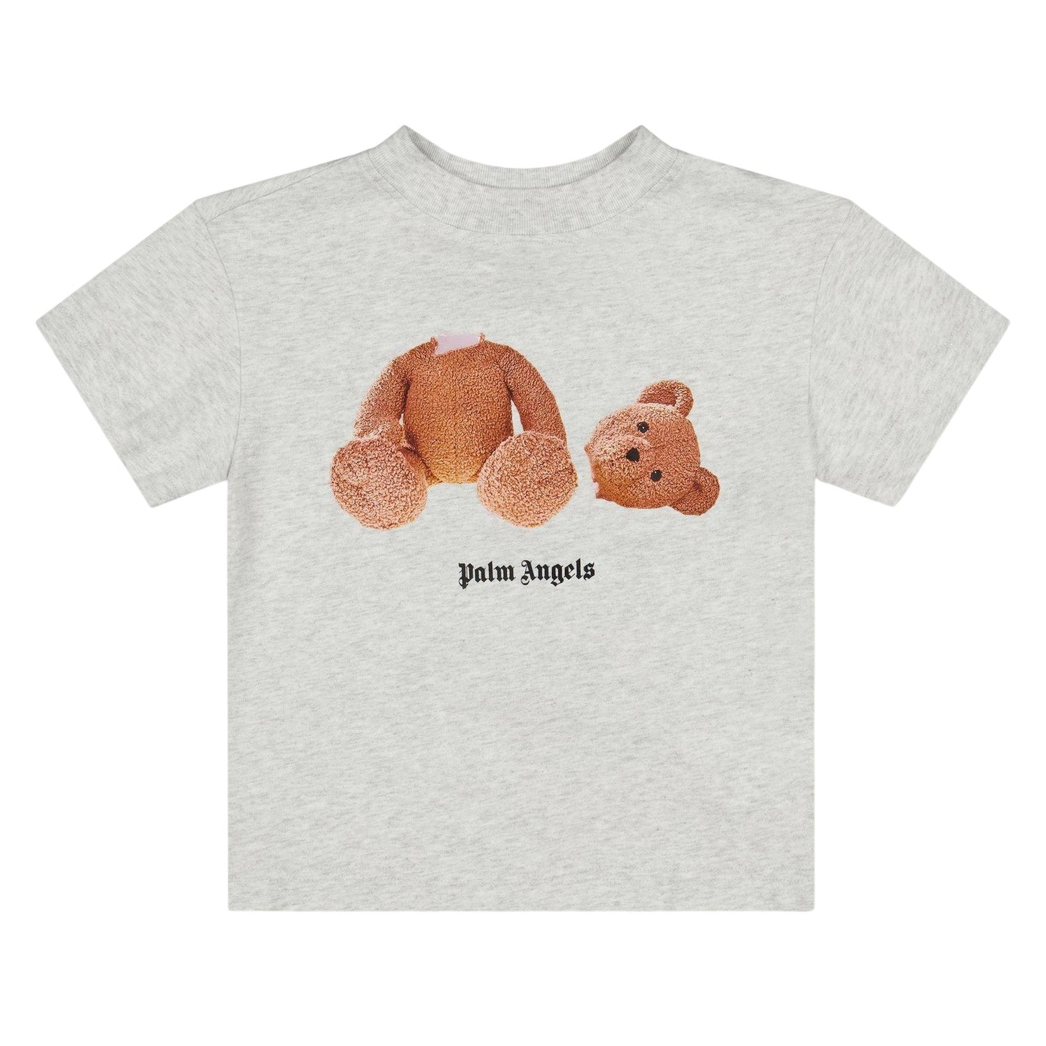 Grey Marl Marl - Front - Palm Angels Childrens-Kids Bear Regular T-Shirt