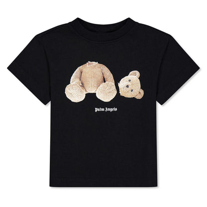Brown - Front - Palm Angels Childrens-Kids Bear Regular T-Shirt