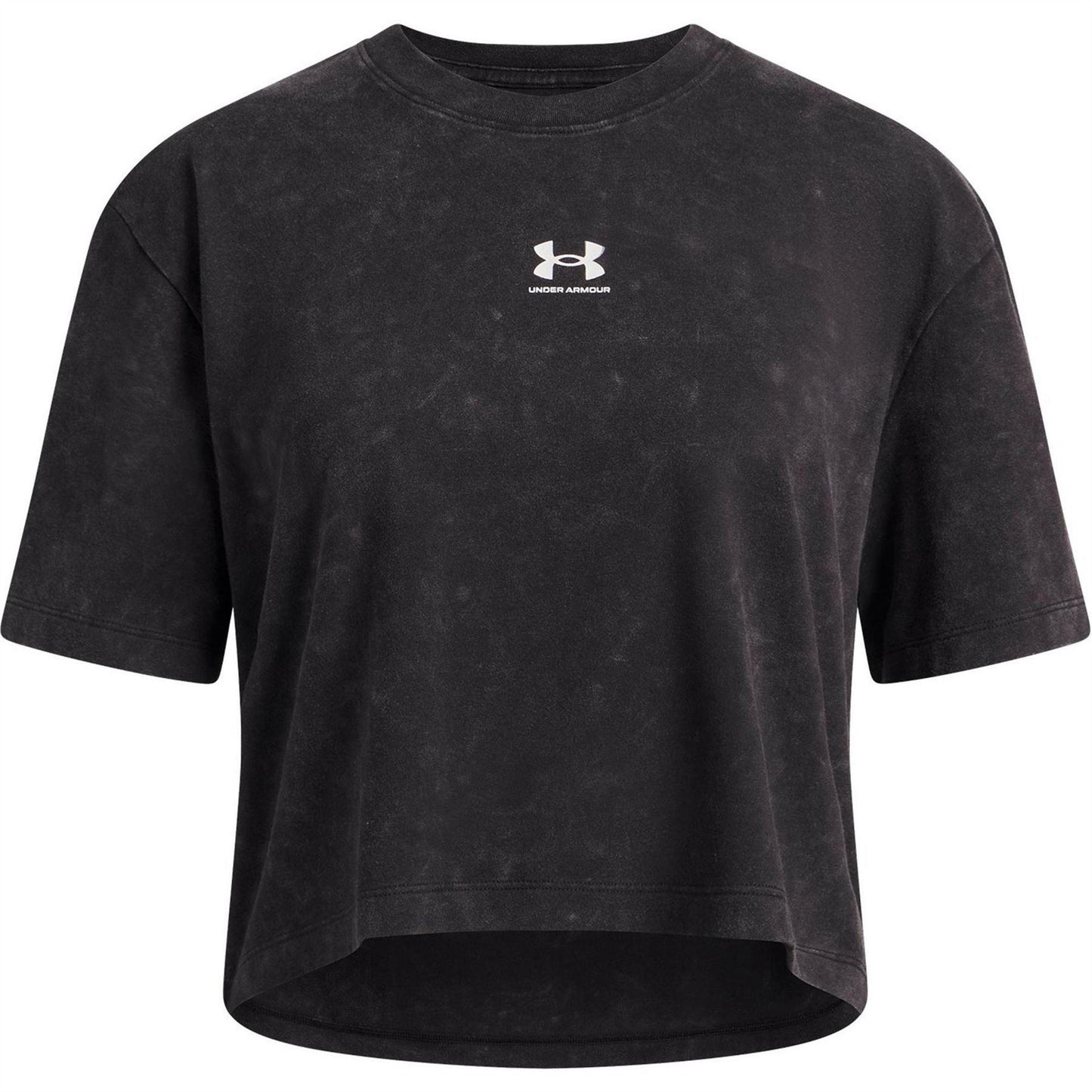 Black-White - Front - Under Armour Childrens-Kids Rival Relaxed Fit T-Shirt