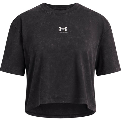 Black-White - Front - Under Armour Childrens-Kids Rival Relaxed Fit T-Shirt