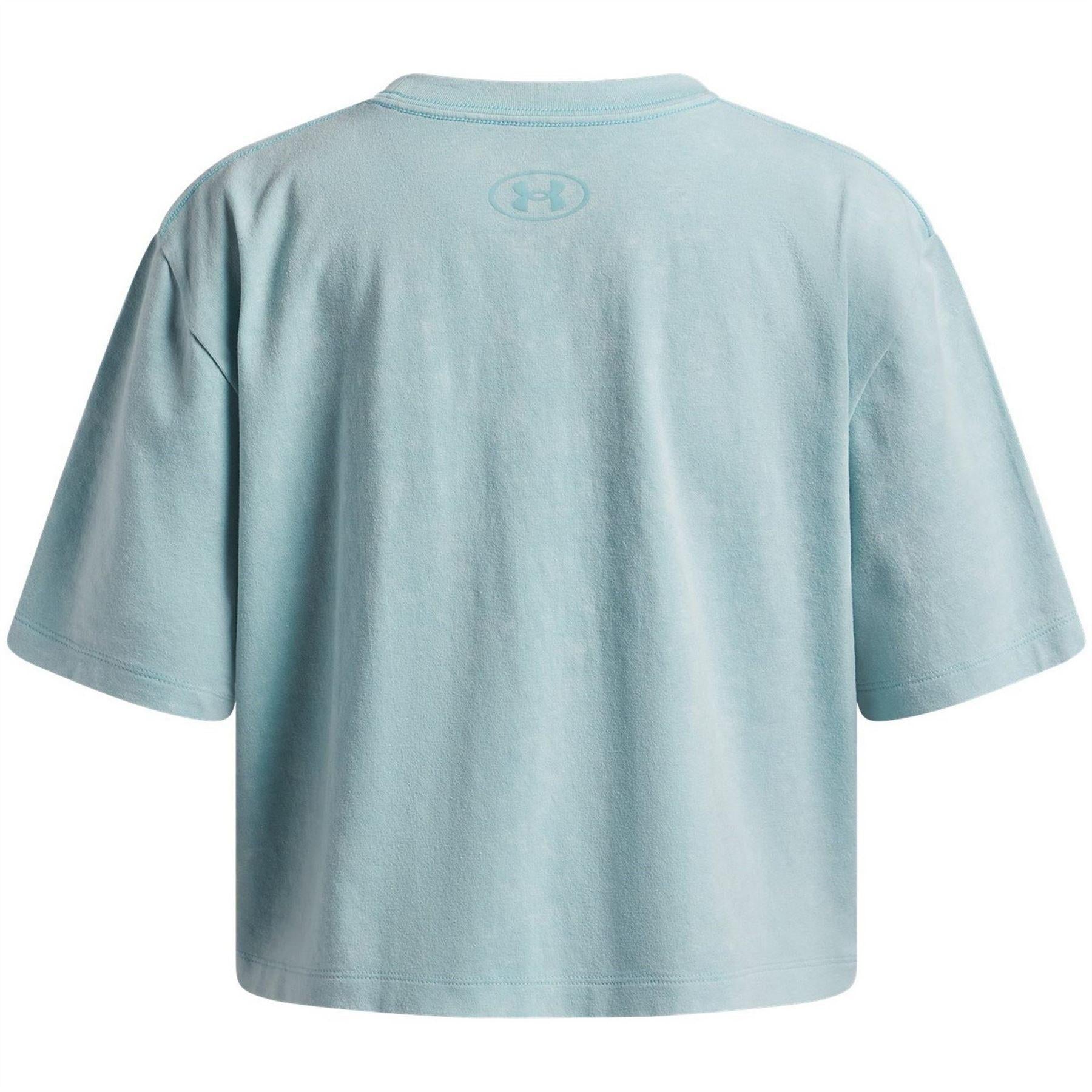 Blue Haze-White - Back - Under Armour Childrens-Kids Rival Relaxed Fit T-Shirt