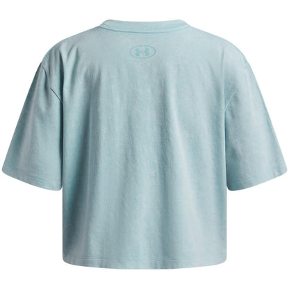 Blue Haze-White - Back - Under Armour Childrens-Kids Rival Relaxed Fit T-Shirt