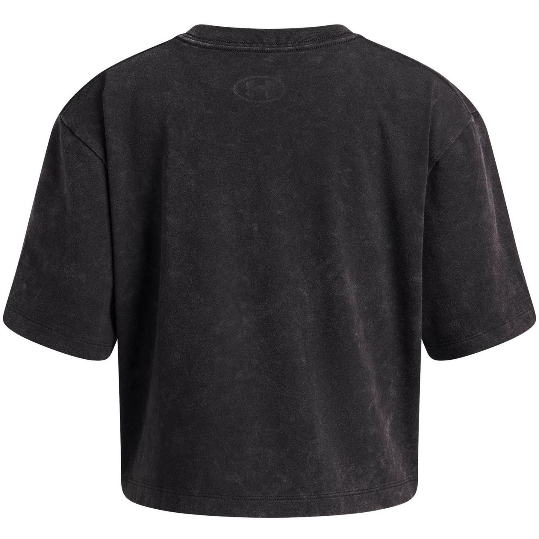 Black-White - Back - Under Armour Childrens-Kids Rival Relaxed Fit T-Shirt