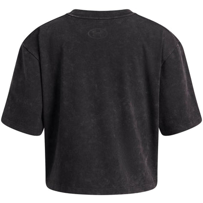 Black-White - Back - Under Armour Childrens-Kids Rival Relaxed Fit T-Shirt
