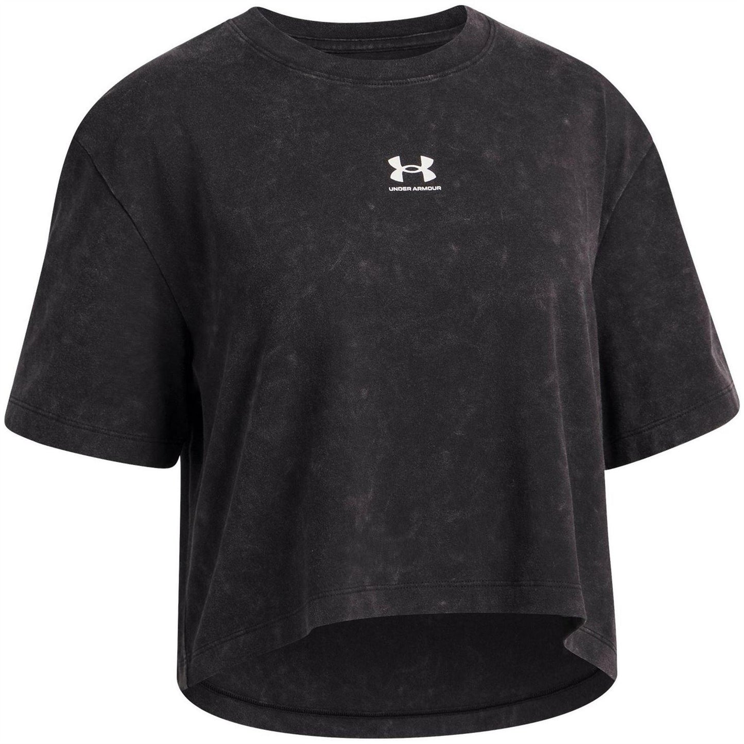 Black-White - Side - Under Armour Childrens-Kids Rival Relaxed Fit T-Shirt