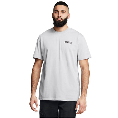 Frost Gray - Side - Under Armour Mens Performance Heavyweight Gym T-Shirt