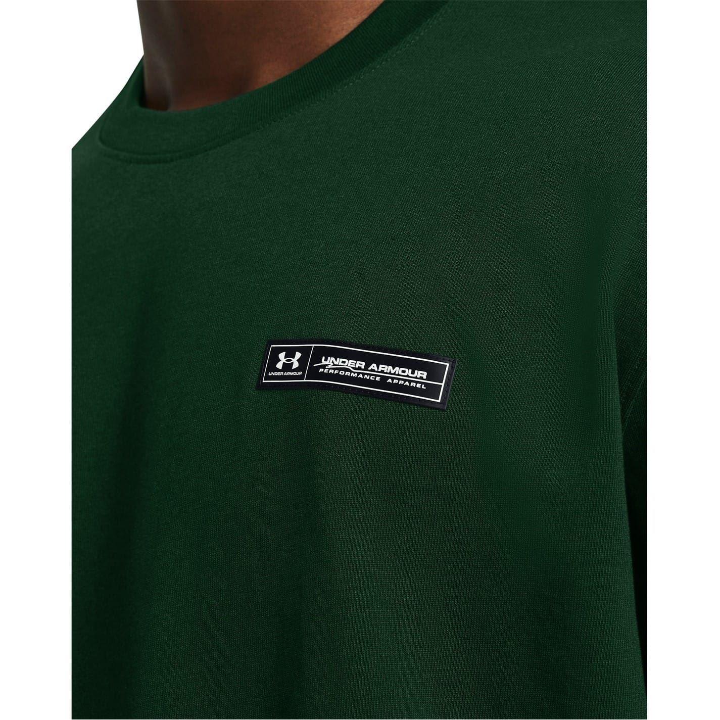 Green - Pack Shot - Under Armour Mens Performance Heavyweight Gym T-Shirt