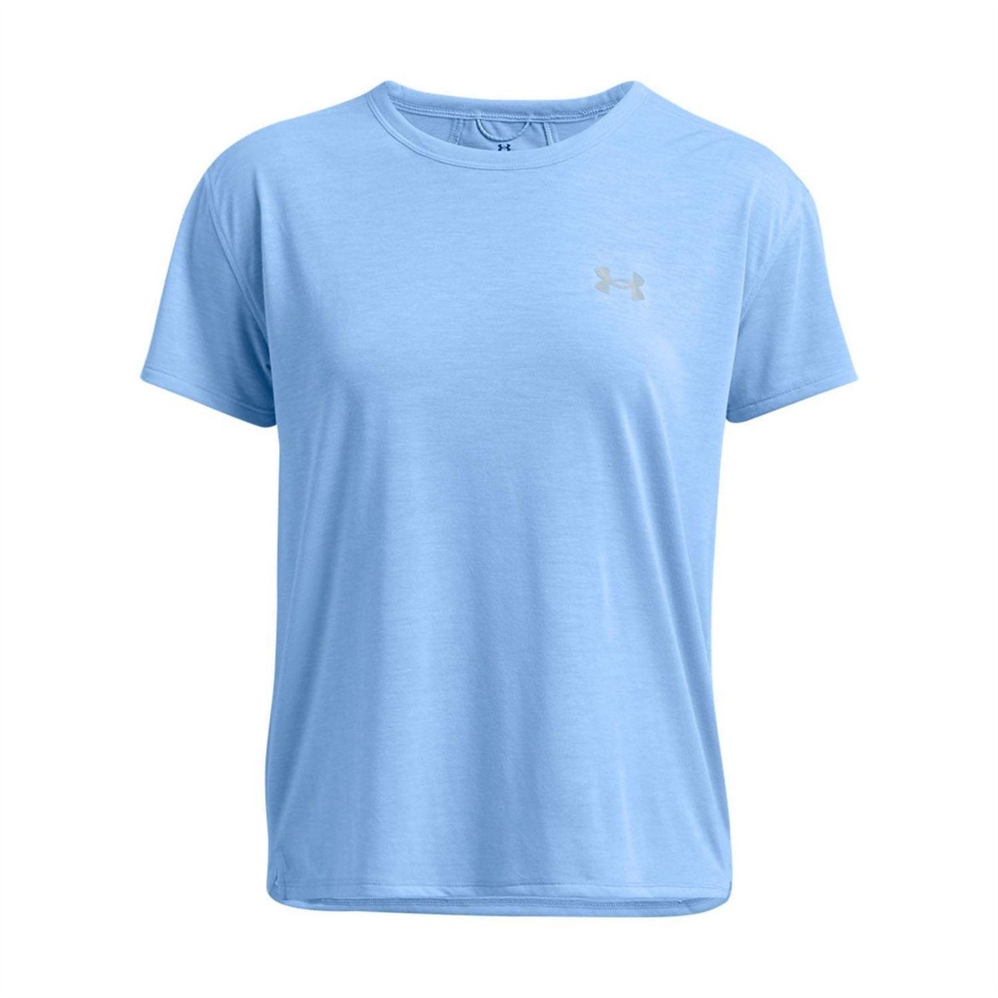 Blue - Side - Under Armour Womens-Ladies Launch T-Shirt