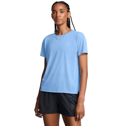 Blue - Front - Under Armour Womens-Ladies Launch T-Shirt