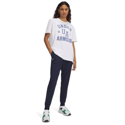 White - Side - Under Armour Womens-Ladies Oversized T-Shirt