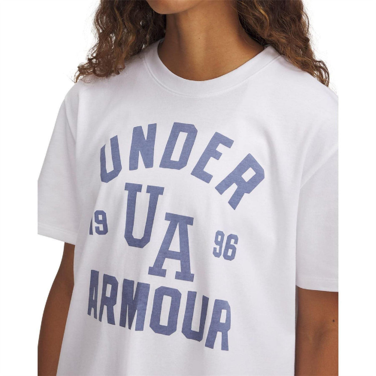 White - Lifestyle - Under Armour Womens-Ladies Oversized T-Shirt