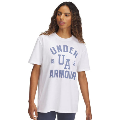 White - Front - Under Armour Womens-Ladies Oversized T-Shirt