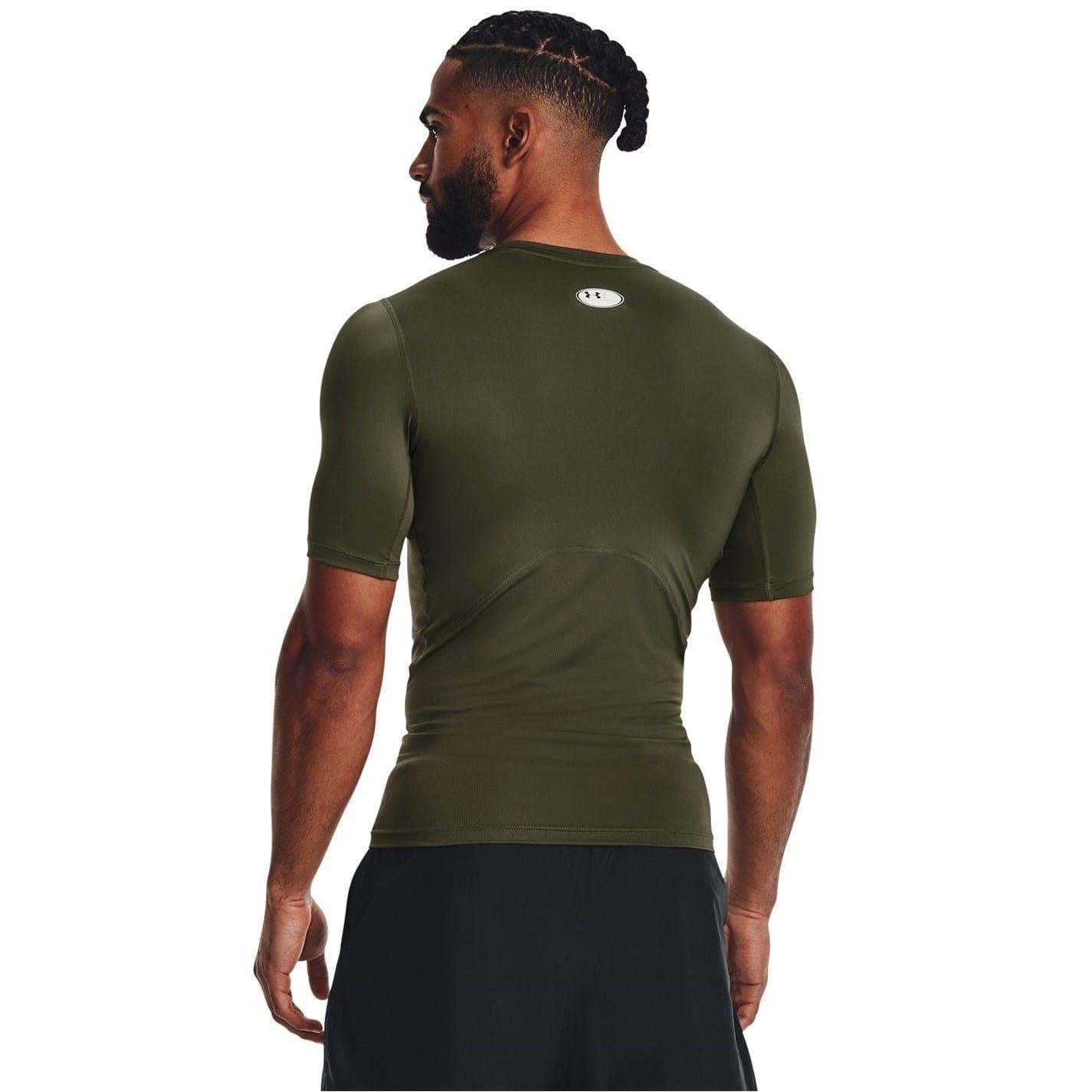 Marine OD Green - Side - Under Armour Mens HeatGear Training T-Shirt
